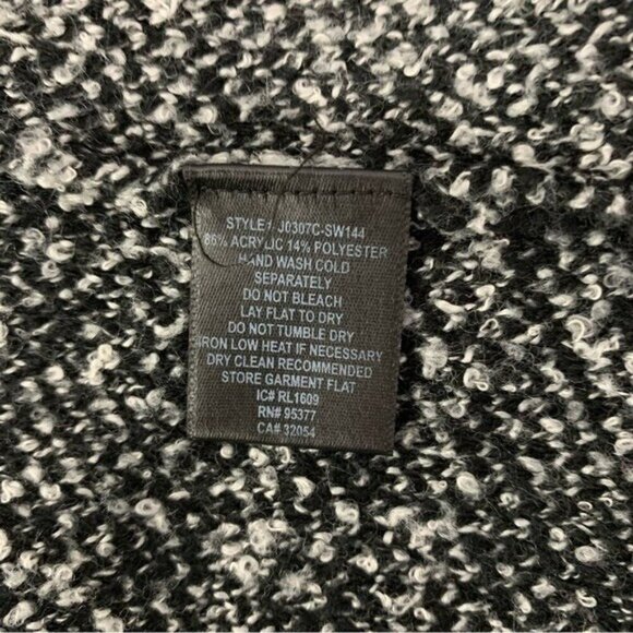 Sanctuary Medium Black White Plaid Cardigan Sweater Long Sleeve Soft Knit Snaps - Picture 5 of 5